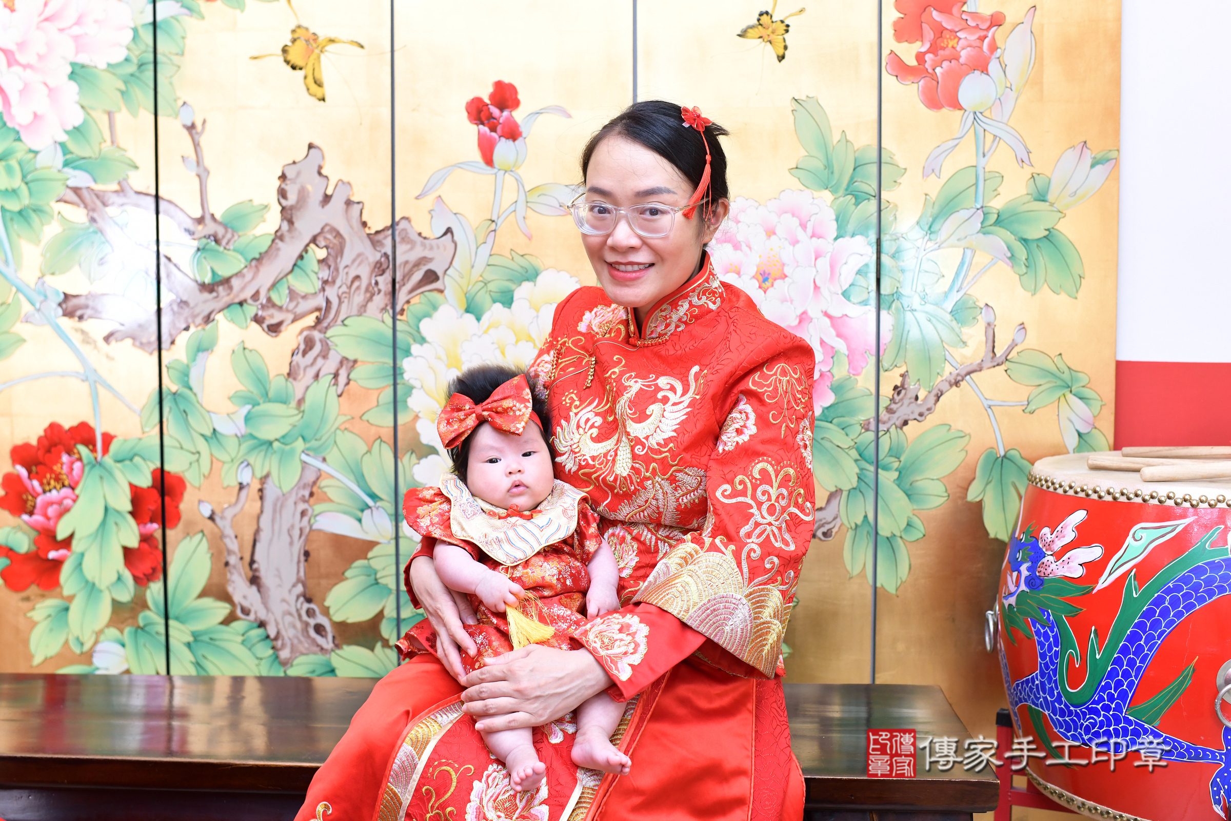 台北市大同區錂錂寶寶收涎推薦：傳家台北店收涎中國風會場，嬰兒古禮收涎收口水流程儀式、收涎吉祥話、收涎餅乾、收涎拍照。收涎證書。2025.3.11，照片6