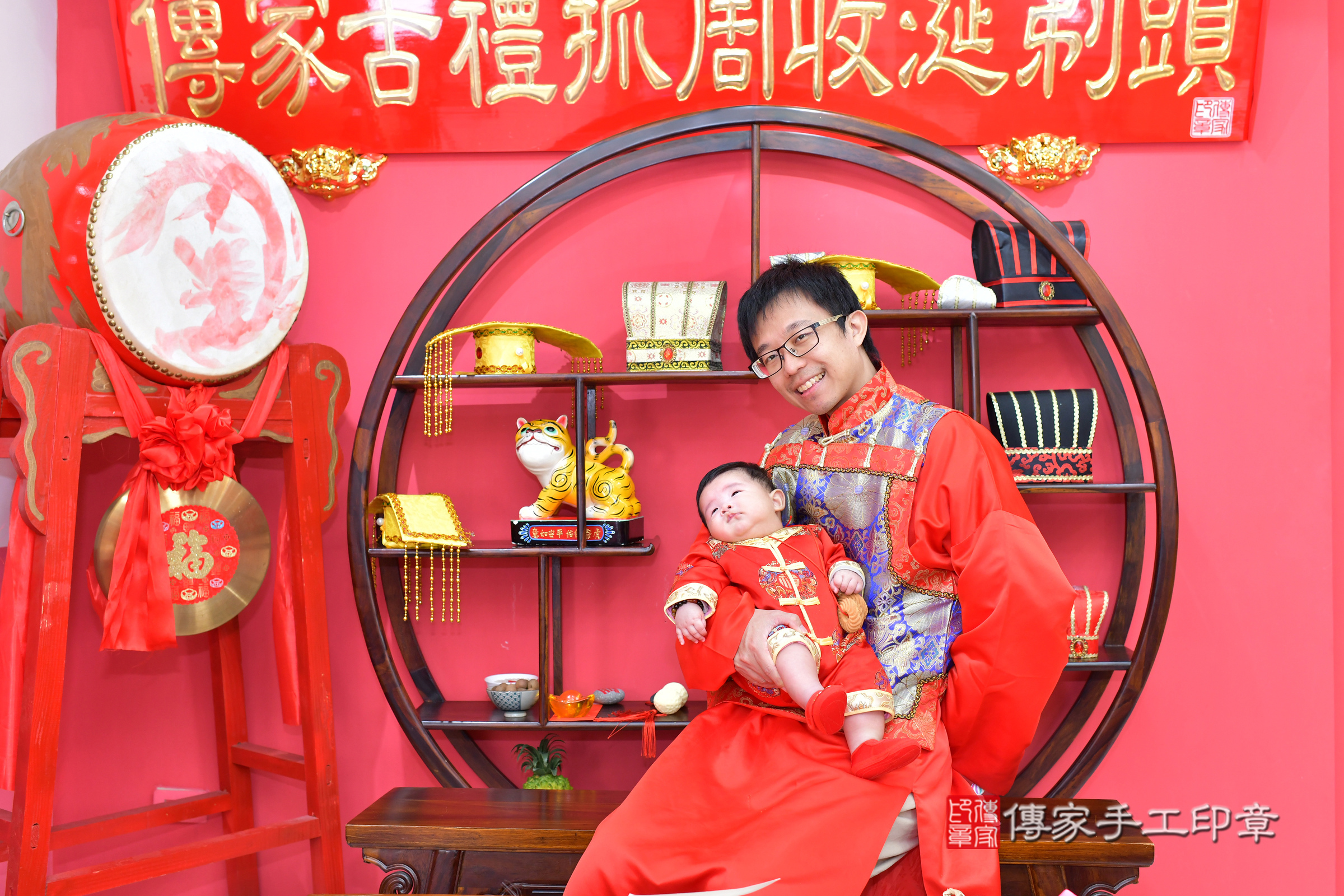 台中市北區樂樂寶寶收涎推薦：傳家台中店收涎中國風會場，嬰兒古禮收涎收口水流程儀式、收涎吉祥話、收涎餅乾、收涎拍照。收涎證書。2024.12.9，照片5