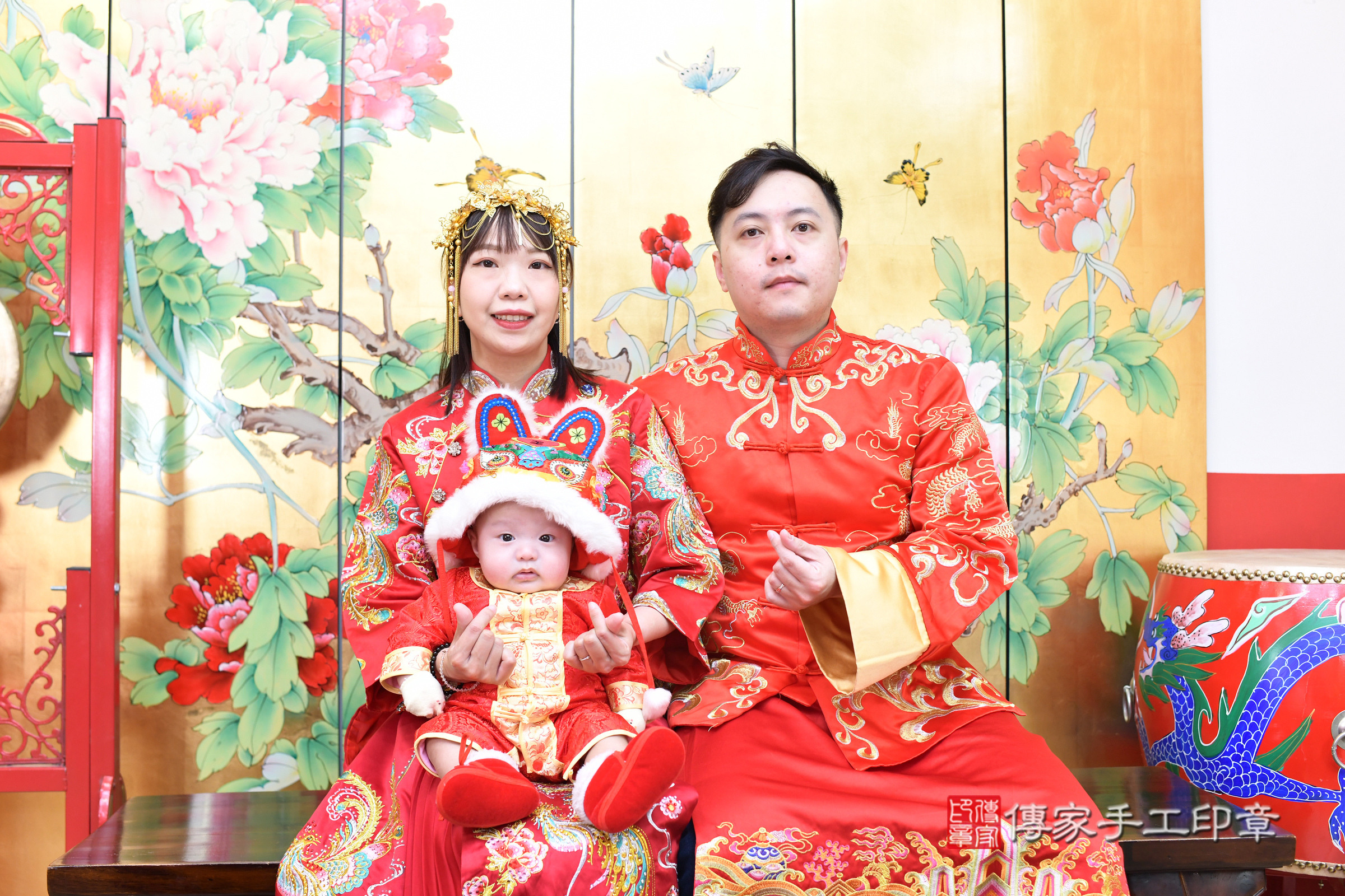 台北市大同區小駿寶寶收涎推薦：傳家台北店收涎中國風會場，嬰兒古禮收涎收口水流程儀式、收涎吉祥話、收涎餅乾、收涎拍照。收涎證書。2025.4.6，照片7