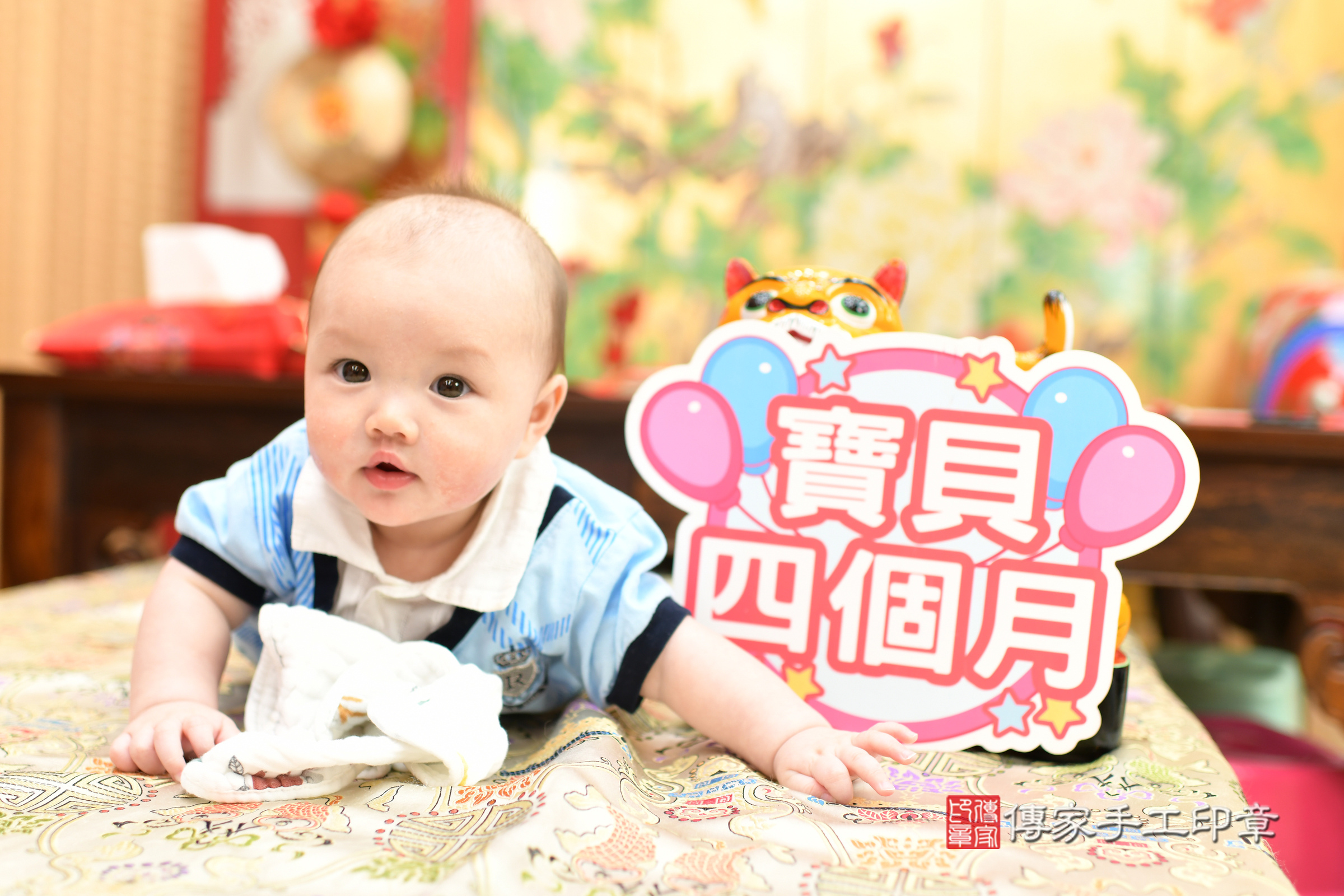 台北市大同區小承寶寶收涎推薦：傳家台北店收涎中國風會場，嬰兒古禮收涎收口水流程儀式、收涎吉祥話、收涎餅乾、收涎拍照。收涎證書。2025.4.18，照片2