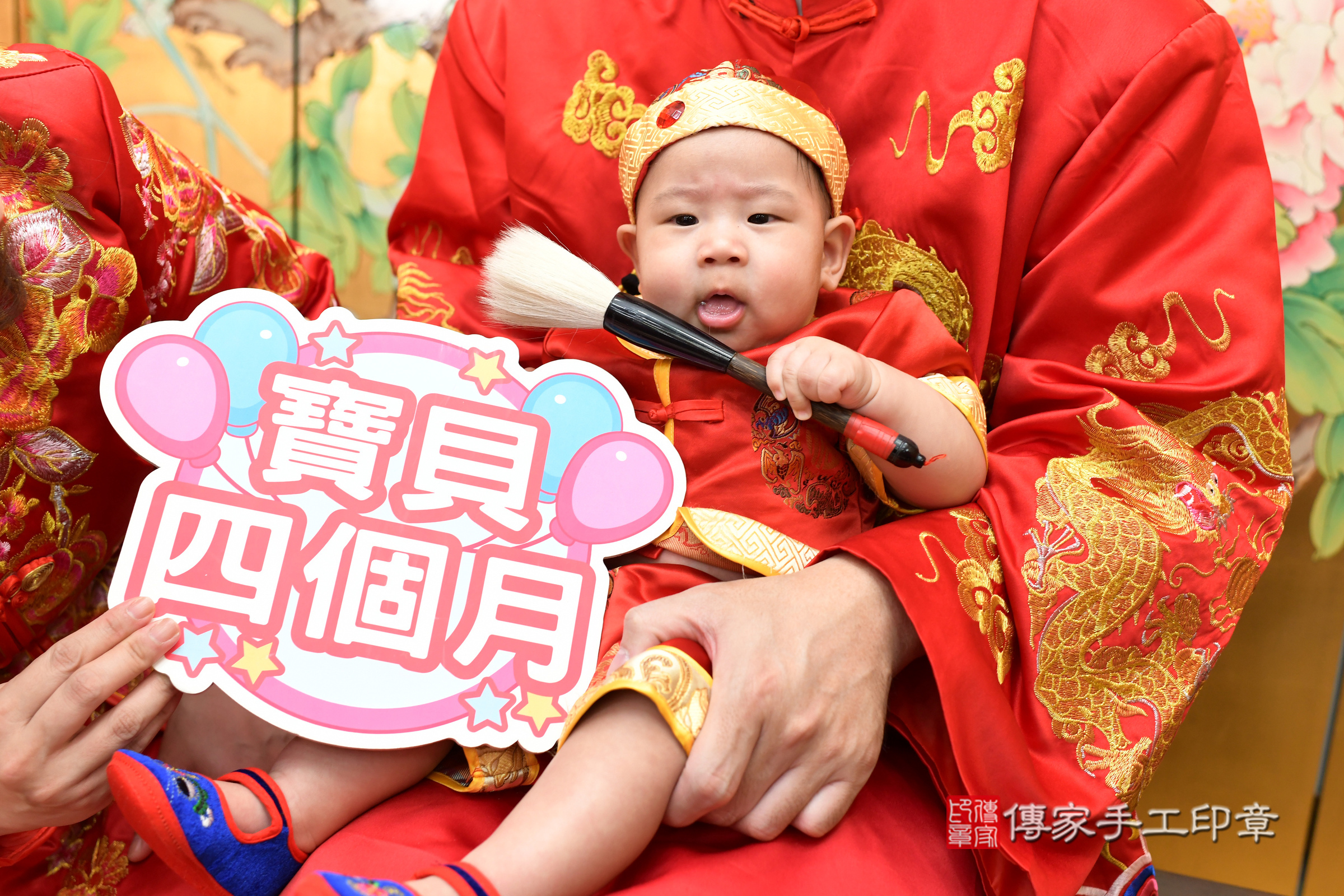 台北市大同區佑佑寶寶收涎推薦：傳家台北店收涎中國風會場，嬰兒古禮收涎收口水流程儀式、收涎吉祥話、收涎餅乾、收涎拍照。收涎證書。2025.4.12，照片22