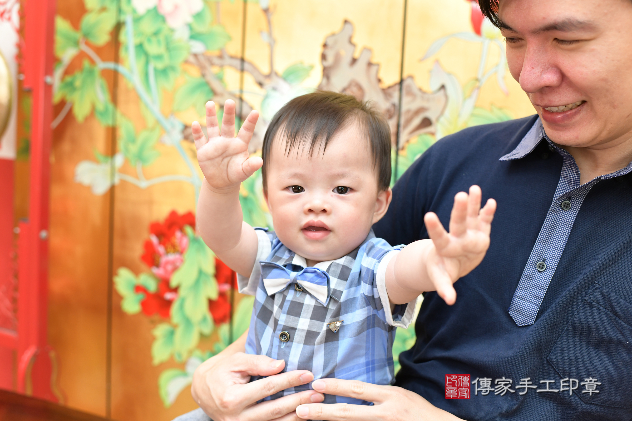 台北市大同區小湛寶寶抓周推薦：傳家台北店抓周度脺中國風會場，嬰兒古禮抓周流程儀式吉祥話、抓周道具物品24種、拍照。抓周證書。2025.4.22，照片4