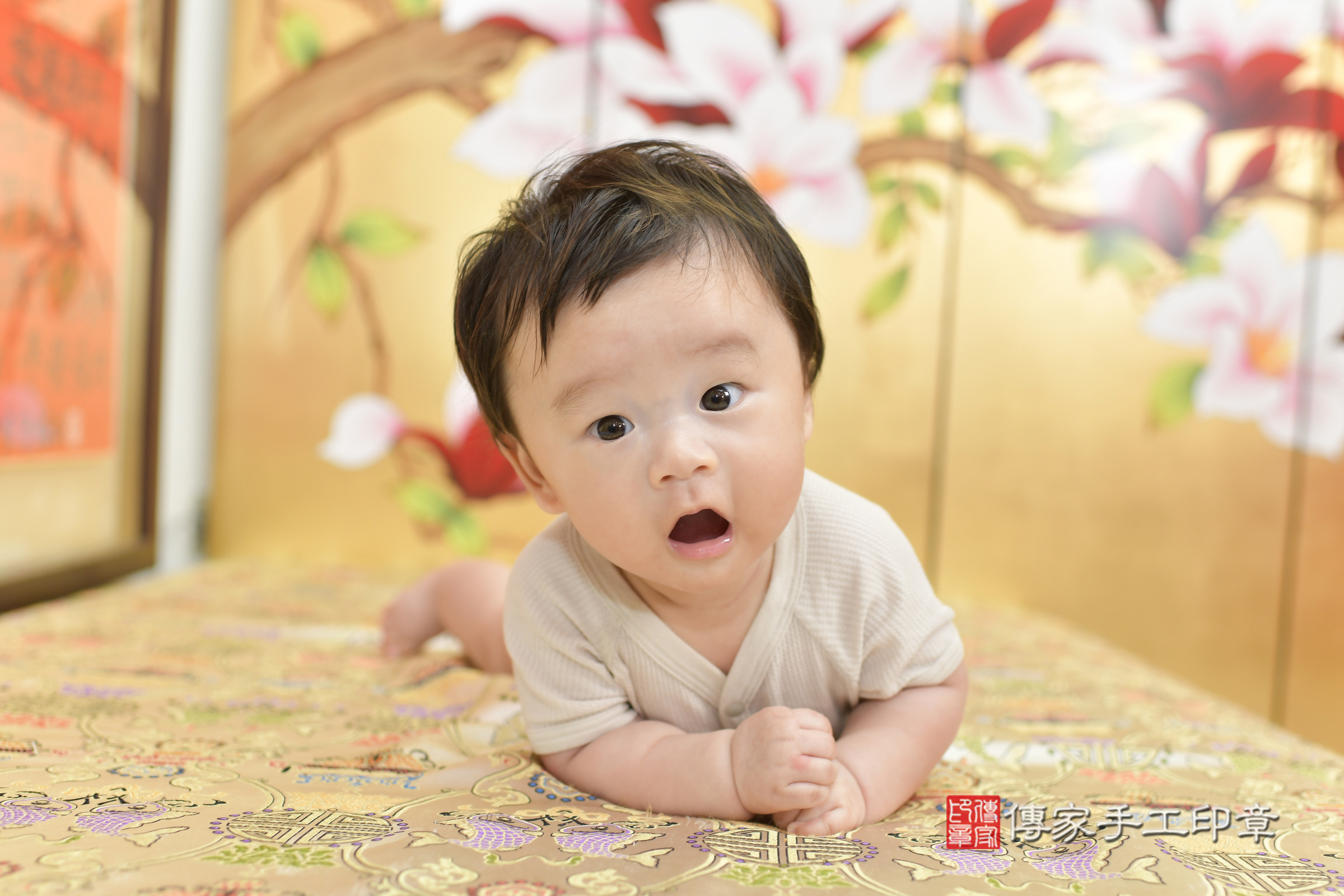 新竹市香山區旭寶寶收涎推薦：傳家新竹店收涎中國風會場，嬰兒古禮收涎收口水流程儀式、收涎吉祥話、收涎餅乾、收涎拍照。收涎證書。2025.5.2，照片2