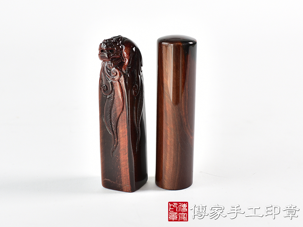 頂級虎眼石精雕貔貅:開運印章、結婚對章 8.jpg
