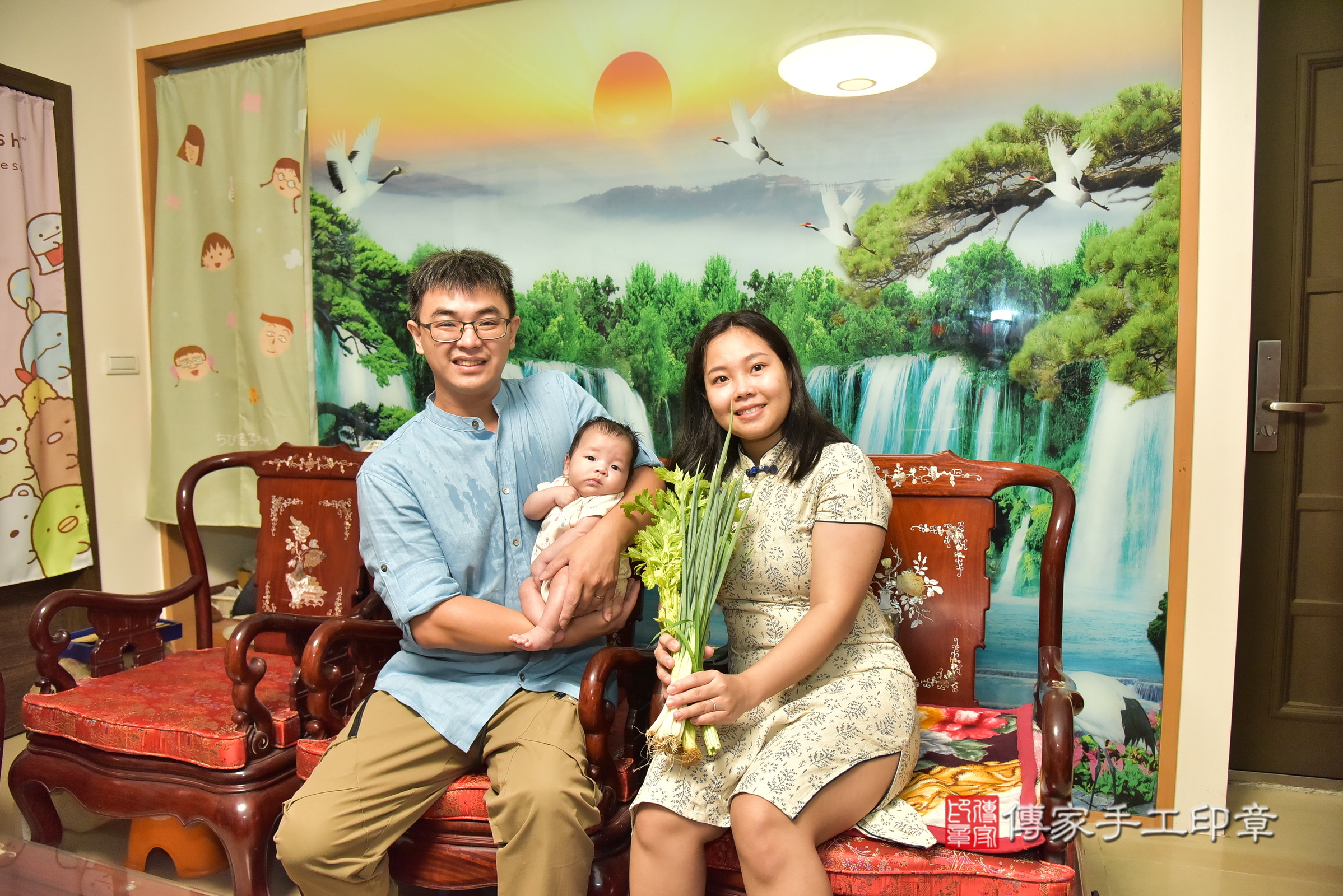 宸宸寶寶(新北市永和區到府嬰兒宸宸寶寶滿月剃頭理髮、到府嬰兒剃胎毛儀式吉祥話)。到府剃頭剃胎毛主持、專業拍照、證書。★購買「臍帶章、肚臍章、胎毛筆刷印章」贈送：剃頭、收涎、抓周，三選一。2025.7.30，照片9