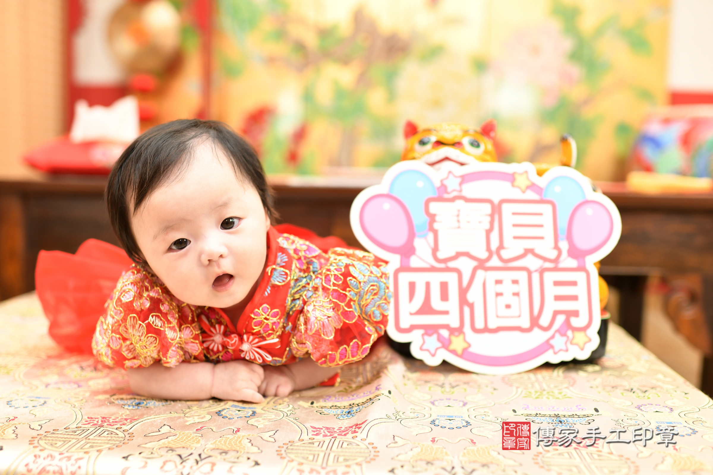 台北市大同區浠浠寶寶收涎推薦：傳家台北店收涎中國風會場，嬰兒古禮收涎收口水流程儀式、收涎吉祥話、收涎餅乾、收涎拍照。收涎證書。2025.7.21，照片2