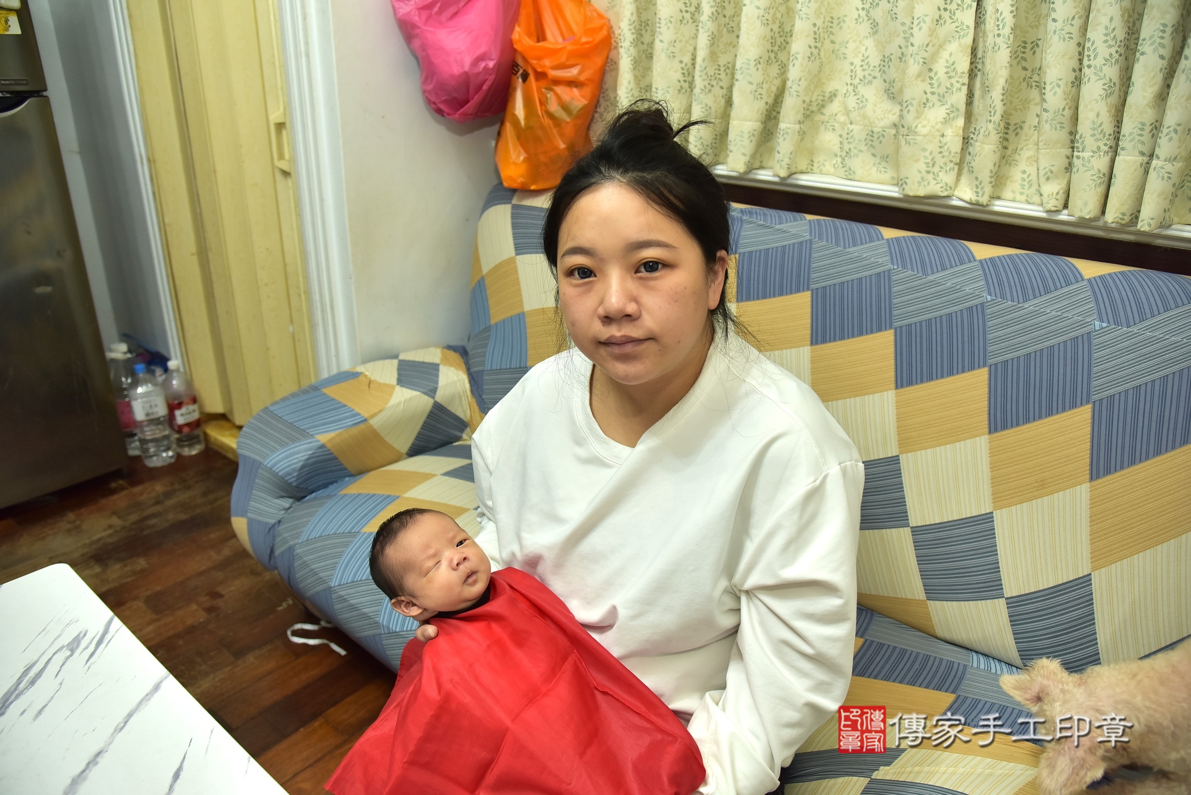 墨墨寶寶(新北市樹林區到府嬰兒墨墨寶寶滿月剃頭理髮、到府嬰兒剃胎毛儀式吉祥話)。到府剃頭剃胎毛主持、專業拍照、證書。★購買「臍帶章、肚臍章、胎毛筆刷印章」贈送：剃頭、收涎、抓周，三選一。2025.9.7，照片16