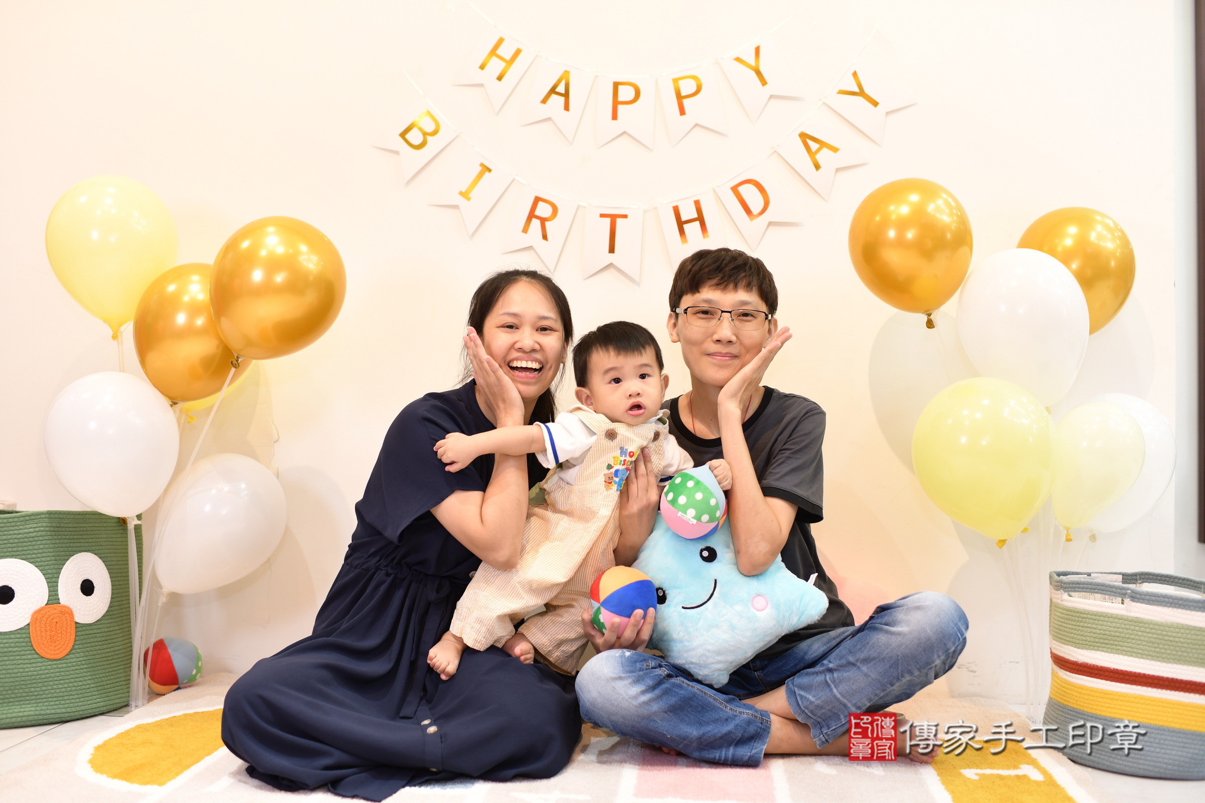 台南市永康區小嘉寶寶抓周推薦：傳家台南店抓周度脺現代美式會場及中國風會場，嬰兒古禮抓周流程儀式吉祥話、抓周道具物品24種、拍照。抓周證書。2025.9.13，照片5