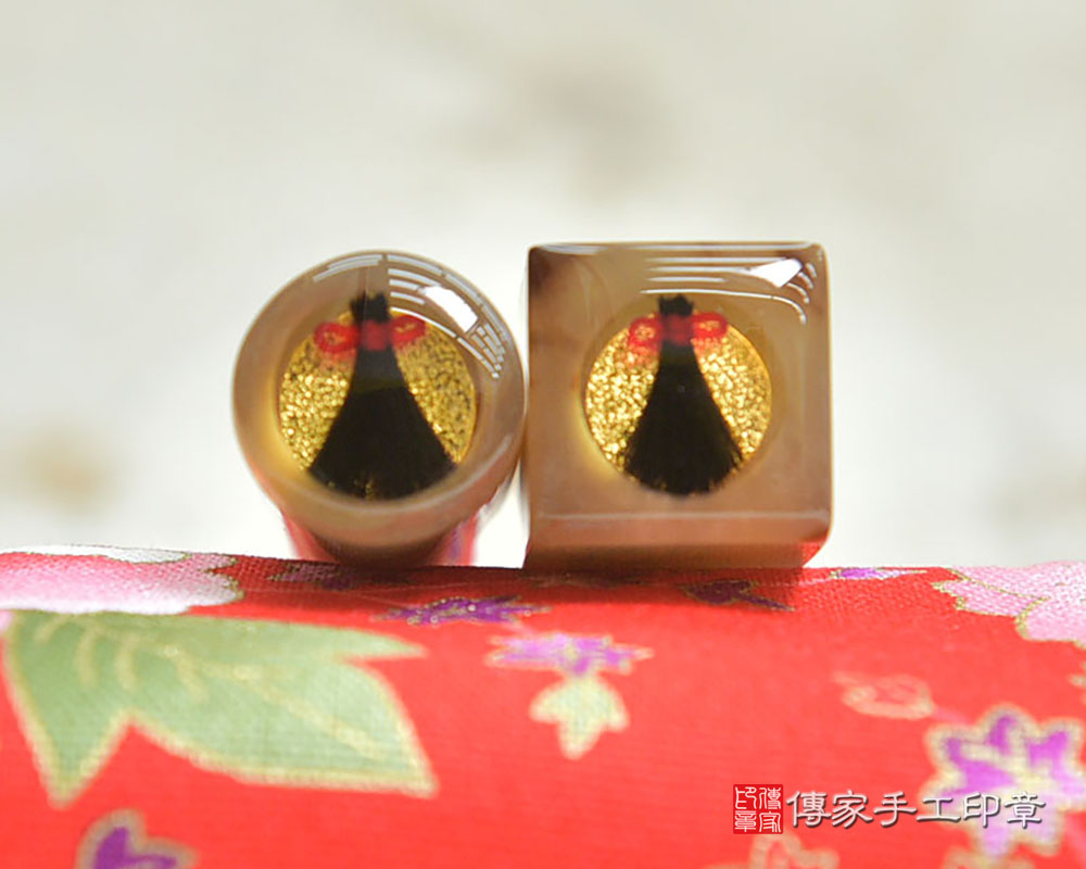 堅毅不拔的精神!赤牛角臍帶印章(傳家印章桃園店114.11.20)