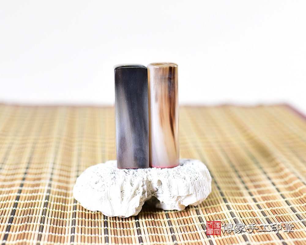 堅毅不拔！紋路特殊的赤牛角臍帶胎毛印章、印鑑章、銀行印章 傳家手工印章新北店   2026.2.15