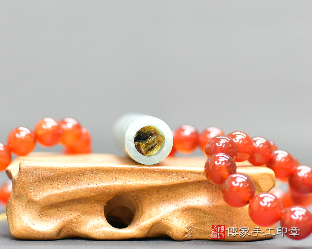 玉石之王、象徵長壽的頂級翡翠緬甸玉臍帶印章~傳家印章新竹店115.3.1