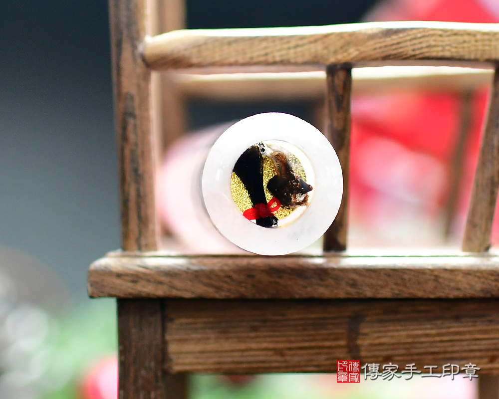 擁有貴人、好人緣的粉晶臍帶印章 傳家手工印章 新竹店 115.3.10