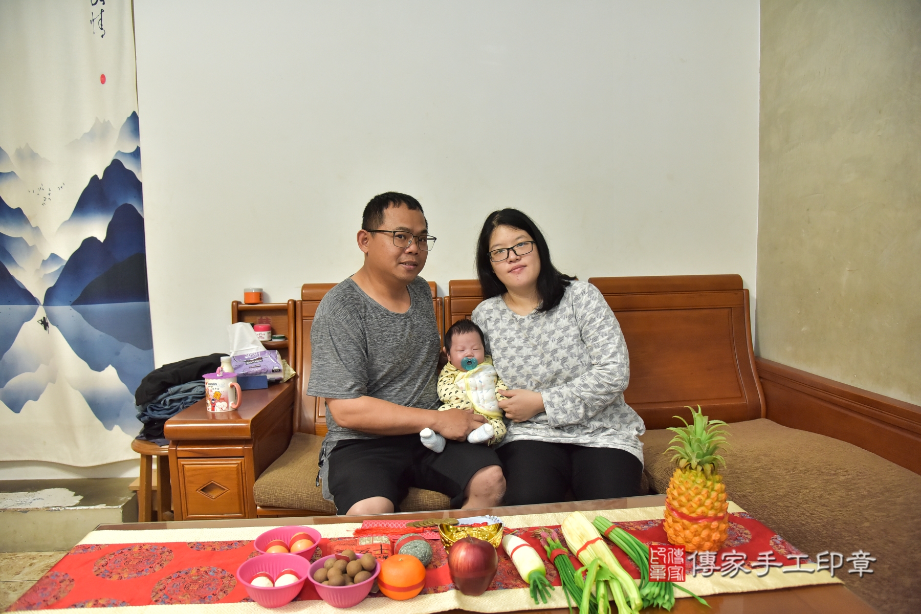 傳家手工印章新北店、抓周、度脺、剃頭、收涎、傳家嬰兒古禮