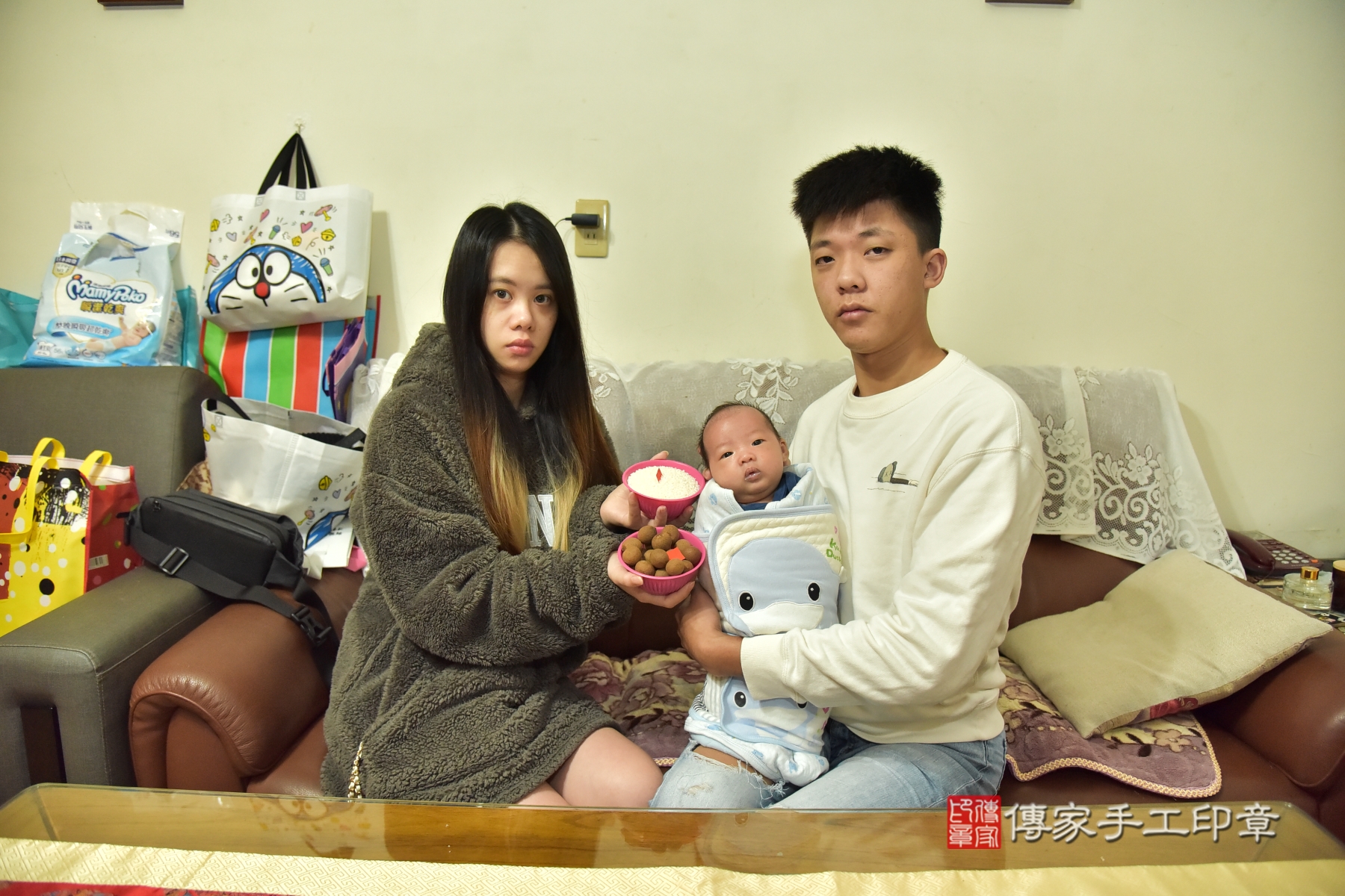 傳家手工印章新北店、抓周、度脺、剃頭、收涎、傳家嬰兒古禮