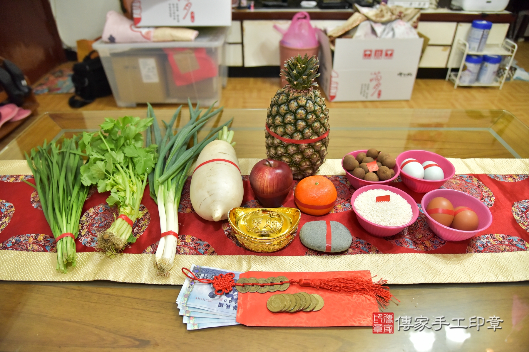 傳家手工印章新北店、抓周、度脺、剃頭、收涎、傳家嬰兒古禮