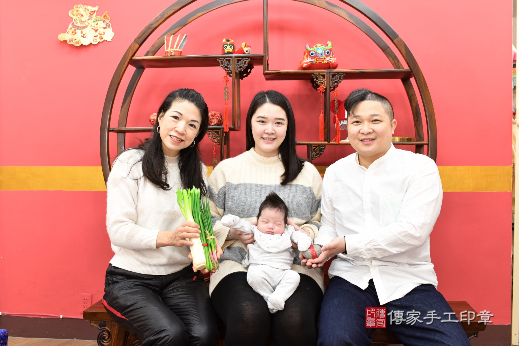 傳家手工印章新北店、抓周、度脺、剃頭、收涎、傳家嬰兒古禮