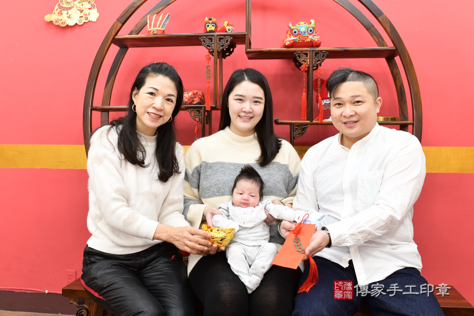 傳家手工印章新北店、抓周、度脺、剃頭、收涎、傳家嬰兒古禮