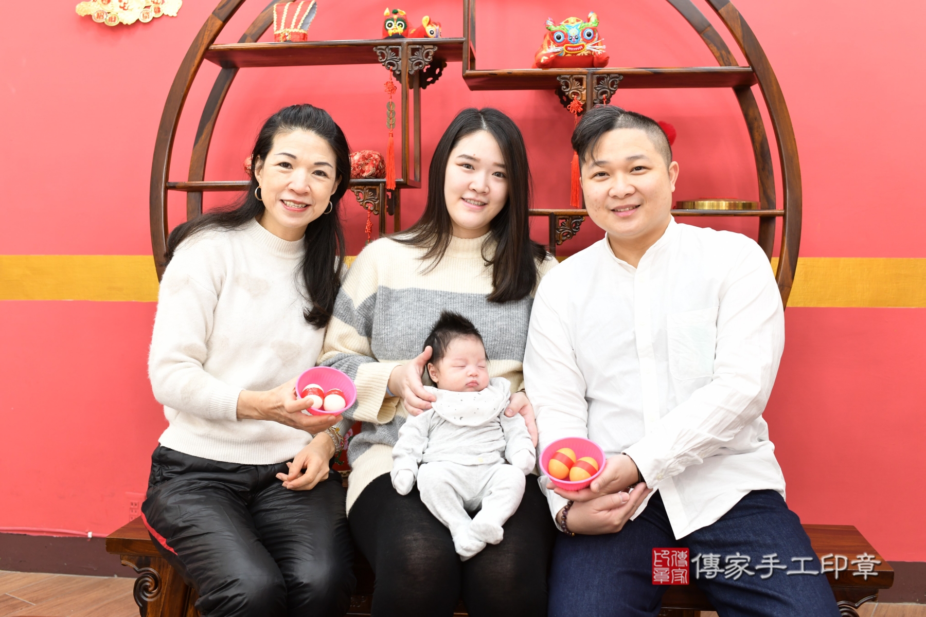 傳家手工印章新北店、抓周、度脺、剃頭、收涎、傳家嬰兒古禮