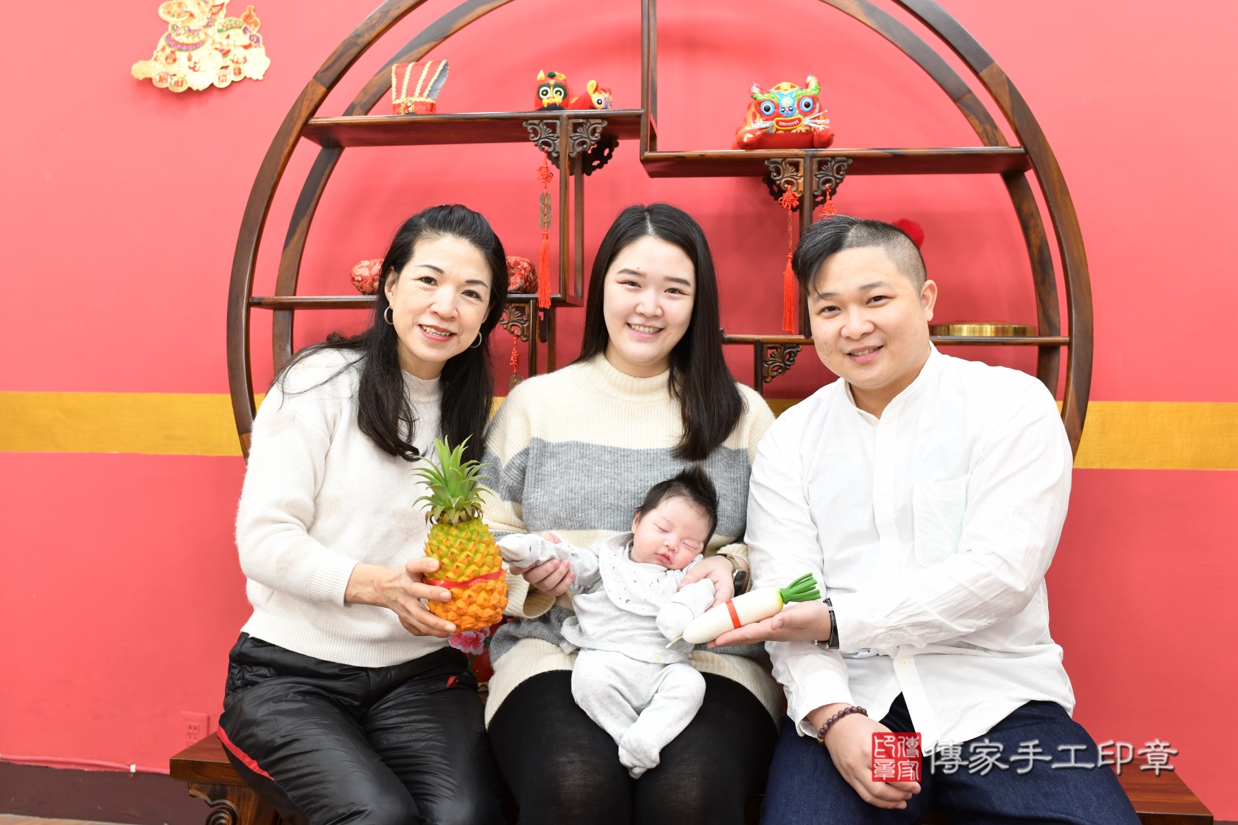 傳家手工印章新北店、抓周、度脺、剃頭、收涎、傳家嬰兒古禮
