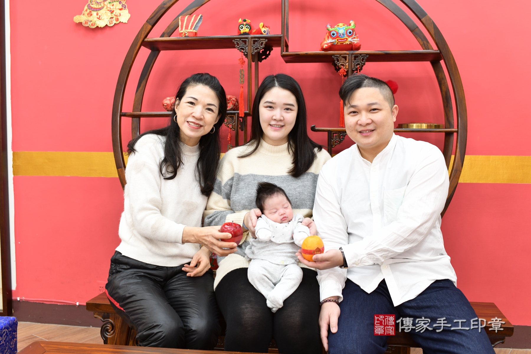 傳家手工印章新北店、抓周、度脺、剃頭、收涎、傳家嬰兒古禮