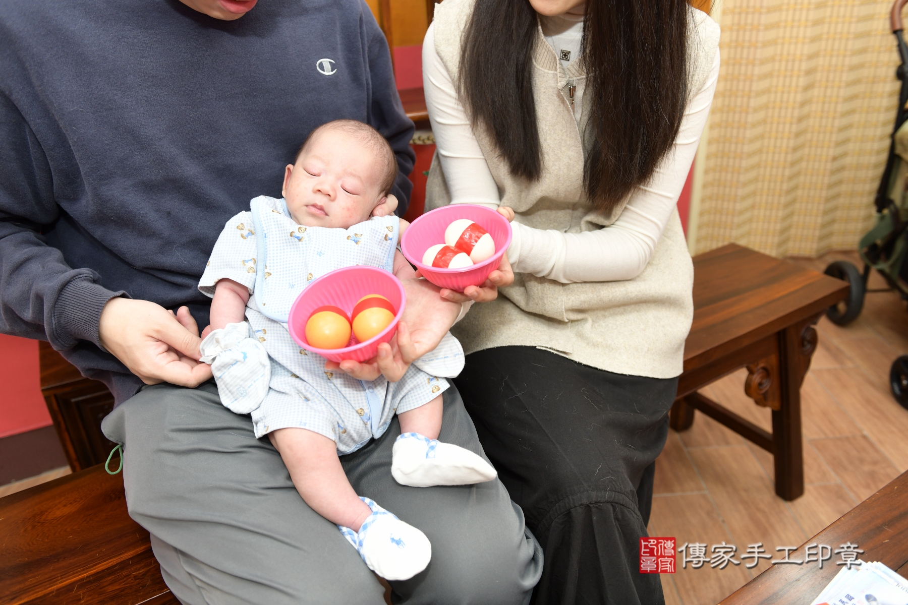 傳家手工印章台北店、抓周、度脺、剃頭、收涎、傳家嬰兒古禮