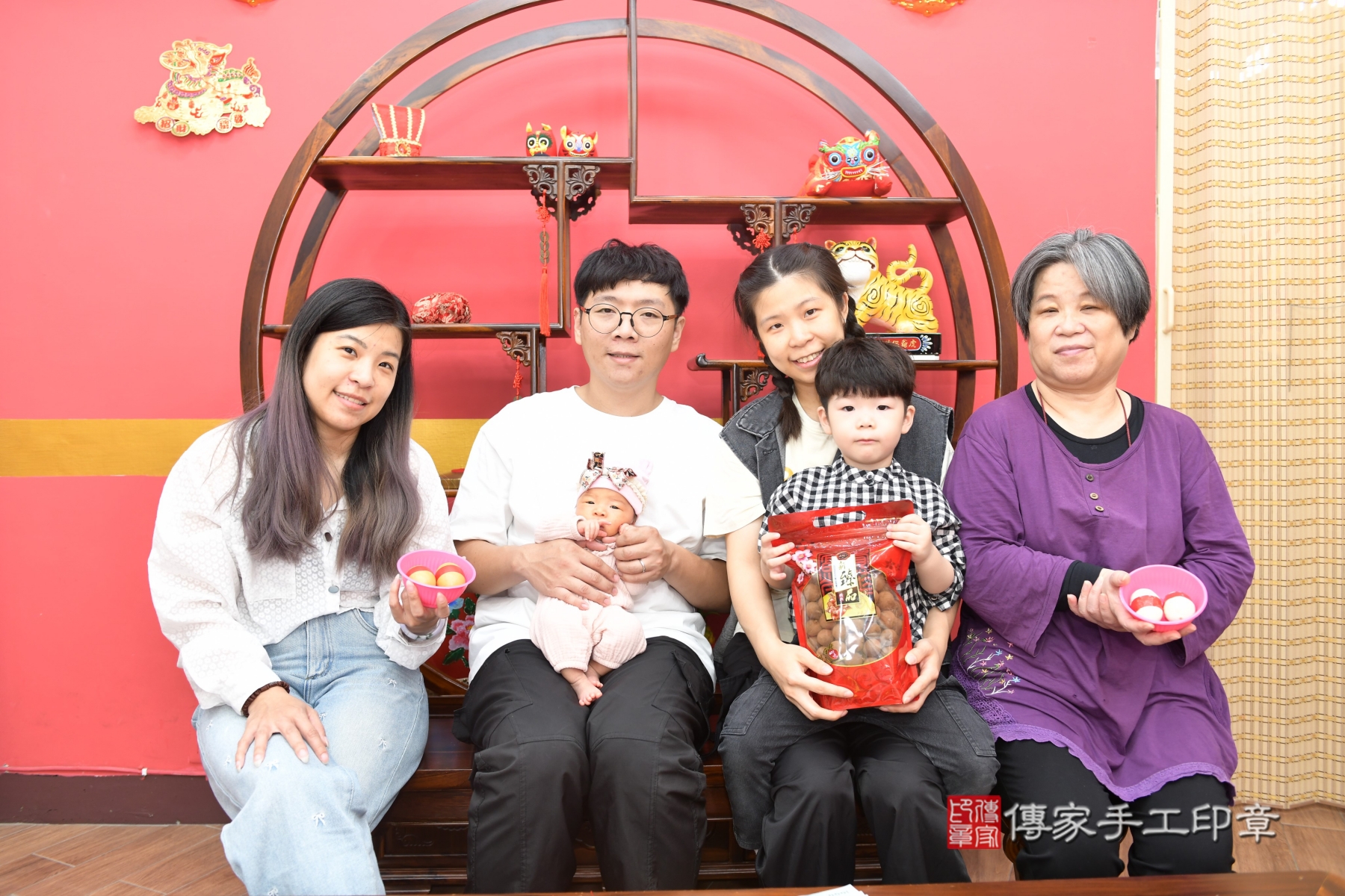 傳家手工印章新北店、抓周、度脺、剃頭、收涎、傳家嬰兒古禮