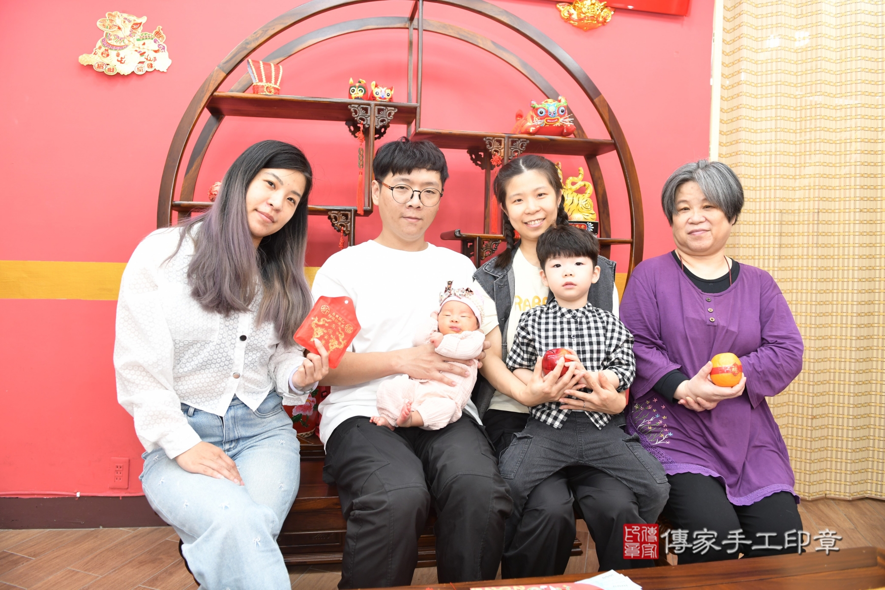 傳家手工印章新北店、抓周、度脺、剃頭、收涎、傳家嬰兒古禮