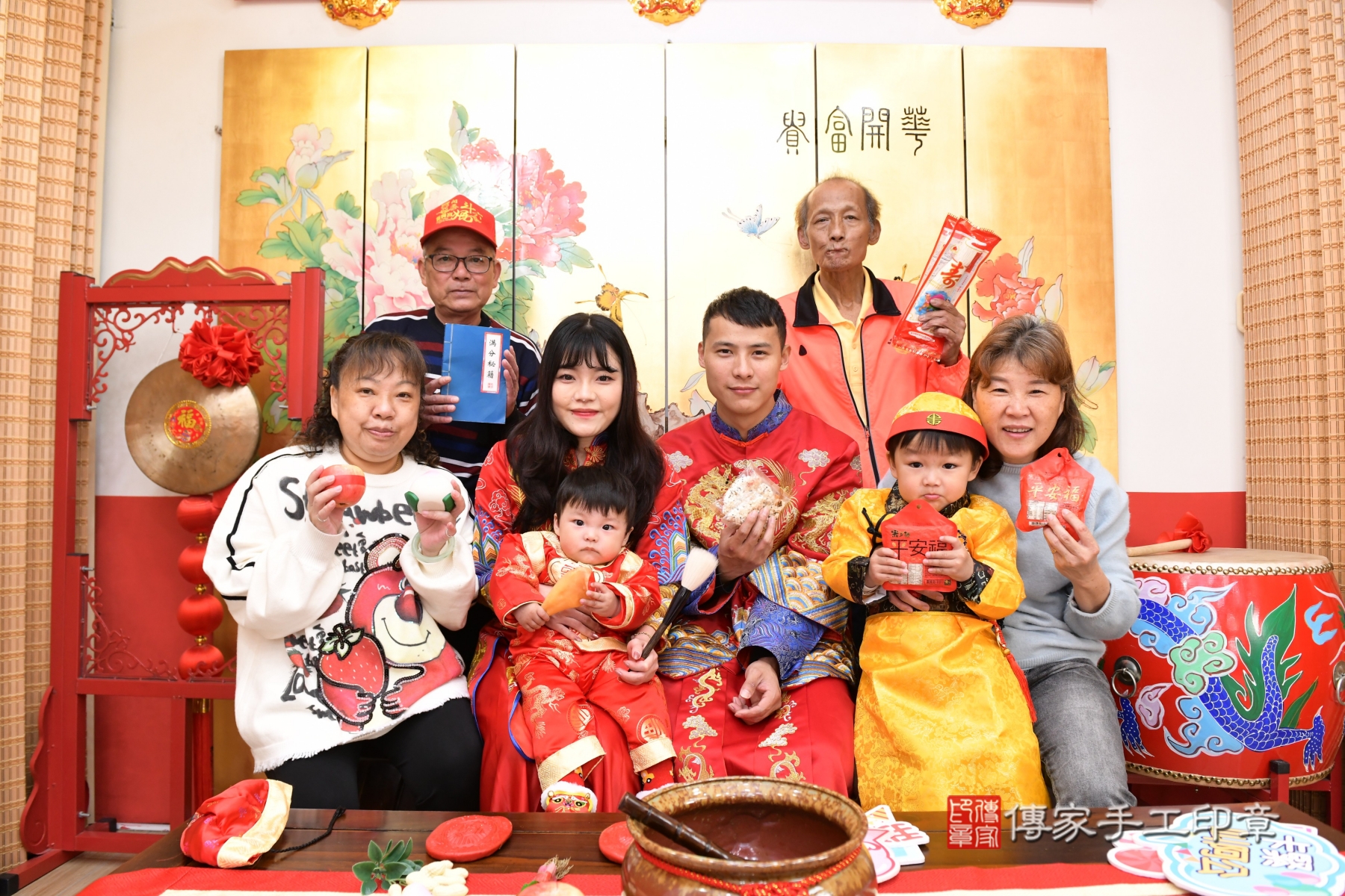 傳家手工印章台北店、抓周、度脺、傳家嬰兒古禮、收涎