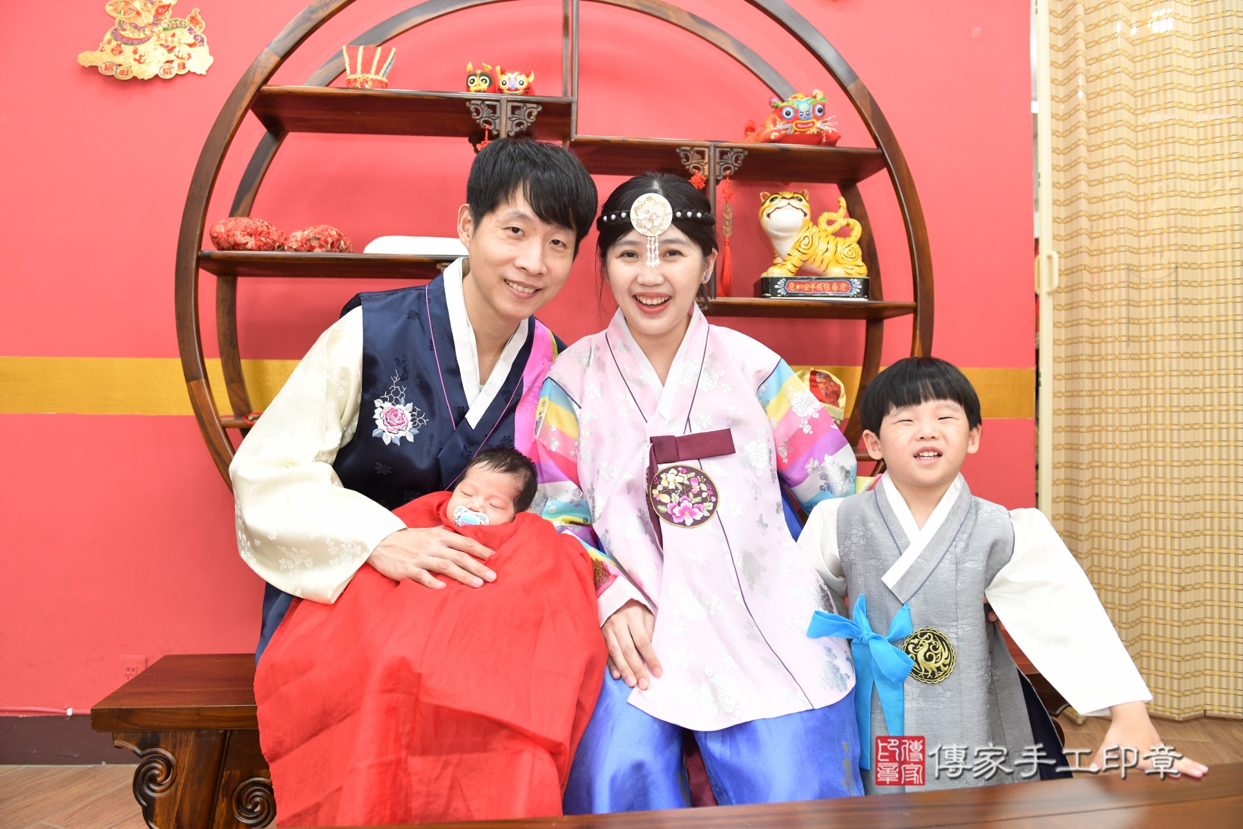 傳家手工印章新北店、抓周、度脺、剃頭、收涎、傳家嬰兒古禮