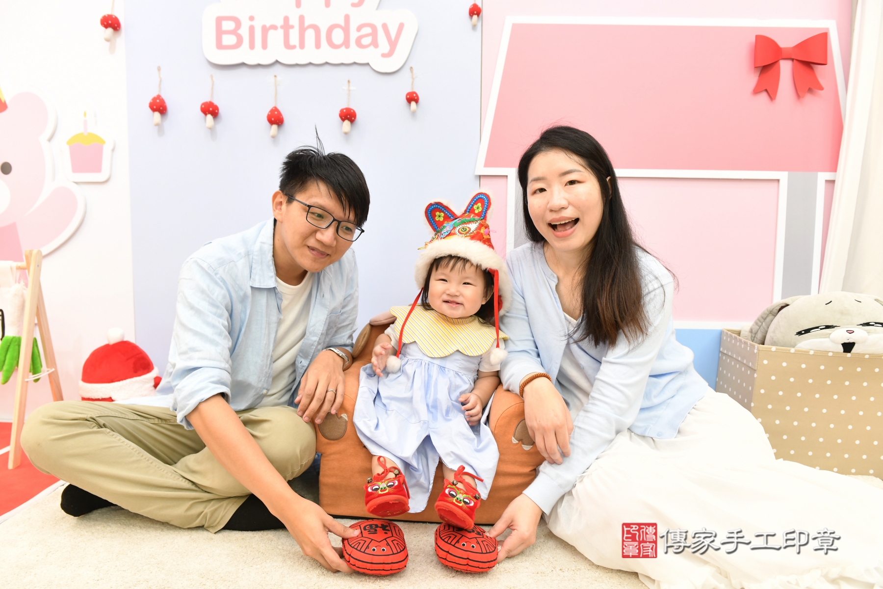 傳家手工印章台北店、剃頭、收涎、抓周