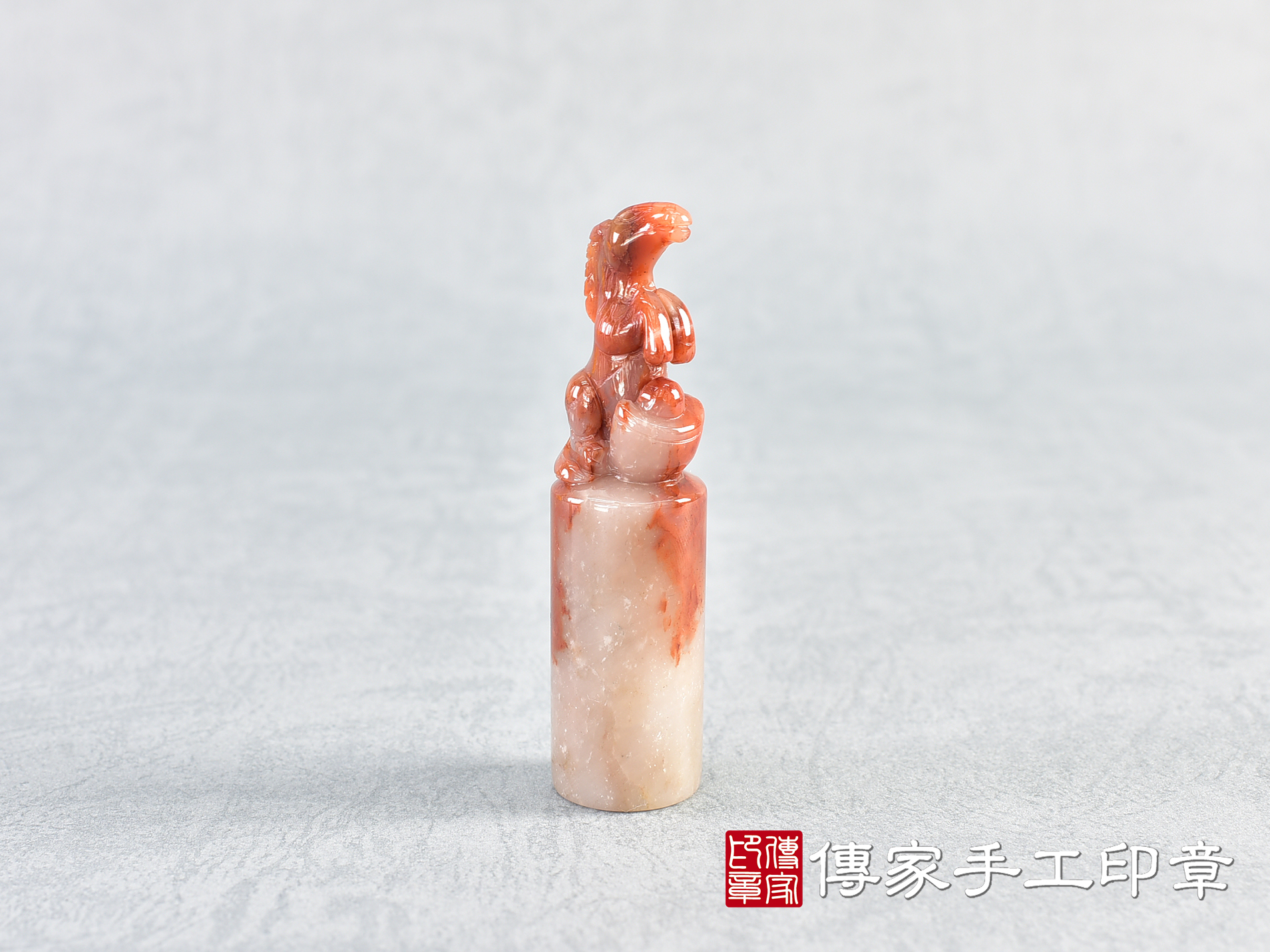 三彩漢玉雕馬印章:開運印章、臍帶印章 (尺寸1.9公分x1.9公分x7.3公分) 5.jpg