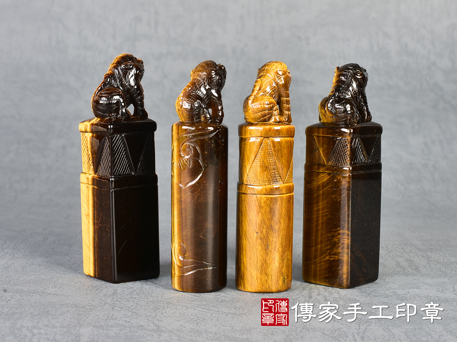 頂級虎眼石精雕貔貅印章:開運印章、臍帶印章 (尺寸1.9公分x1.9公分x7.3公分) 9.jpg