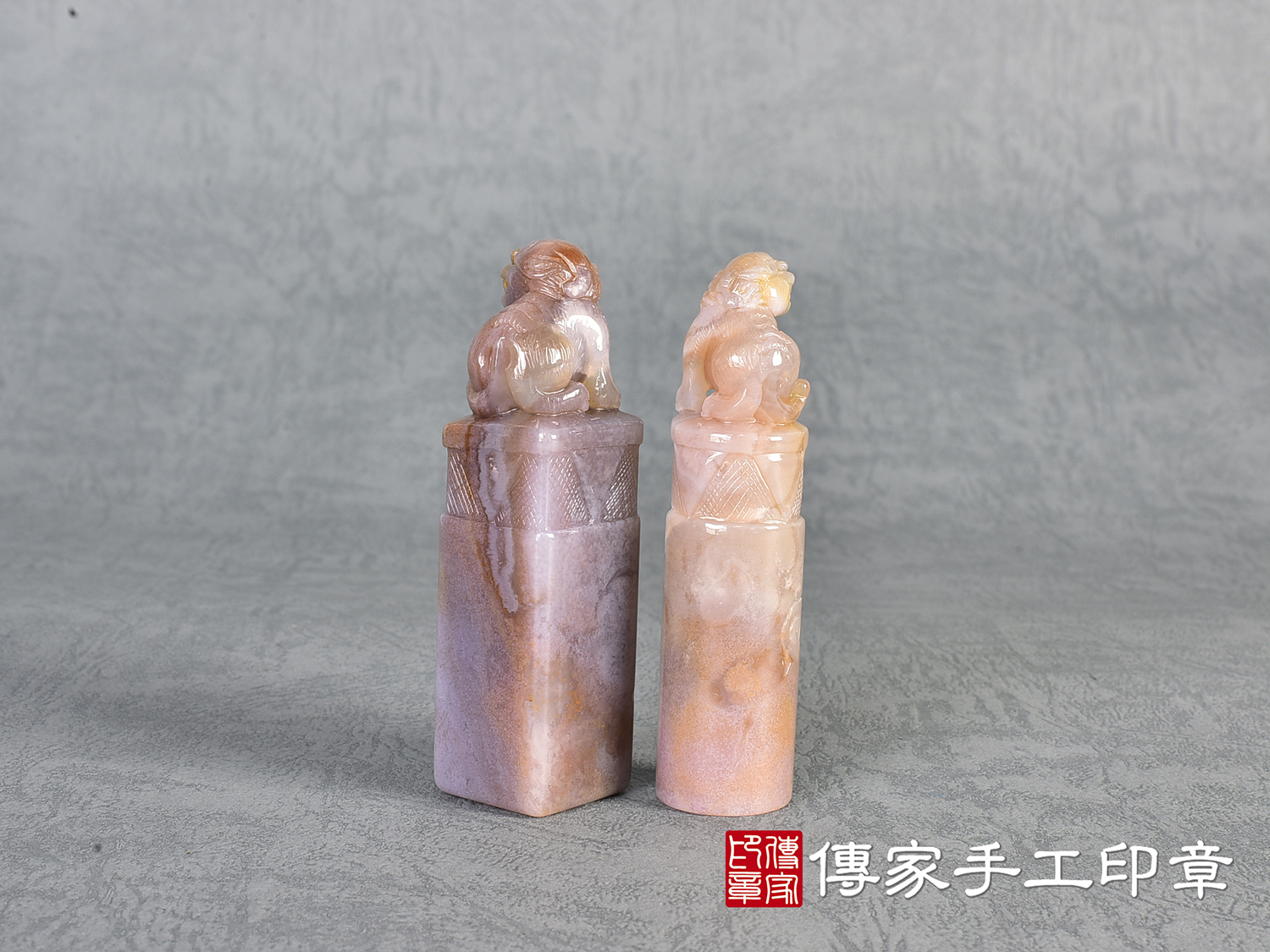 雪花紫玉精雕貔貅:開運印章、臍帶印章 (尺寸1.9公分x1.9公分x7.3公分) 3.jpg