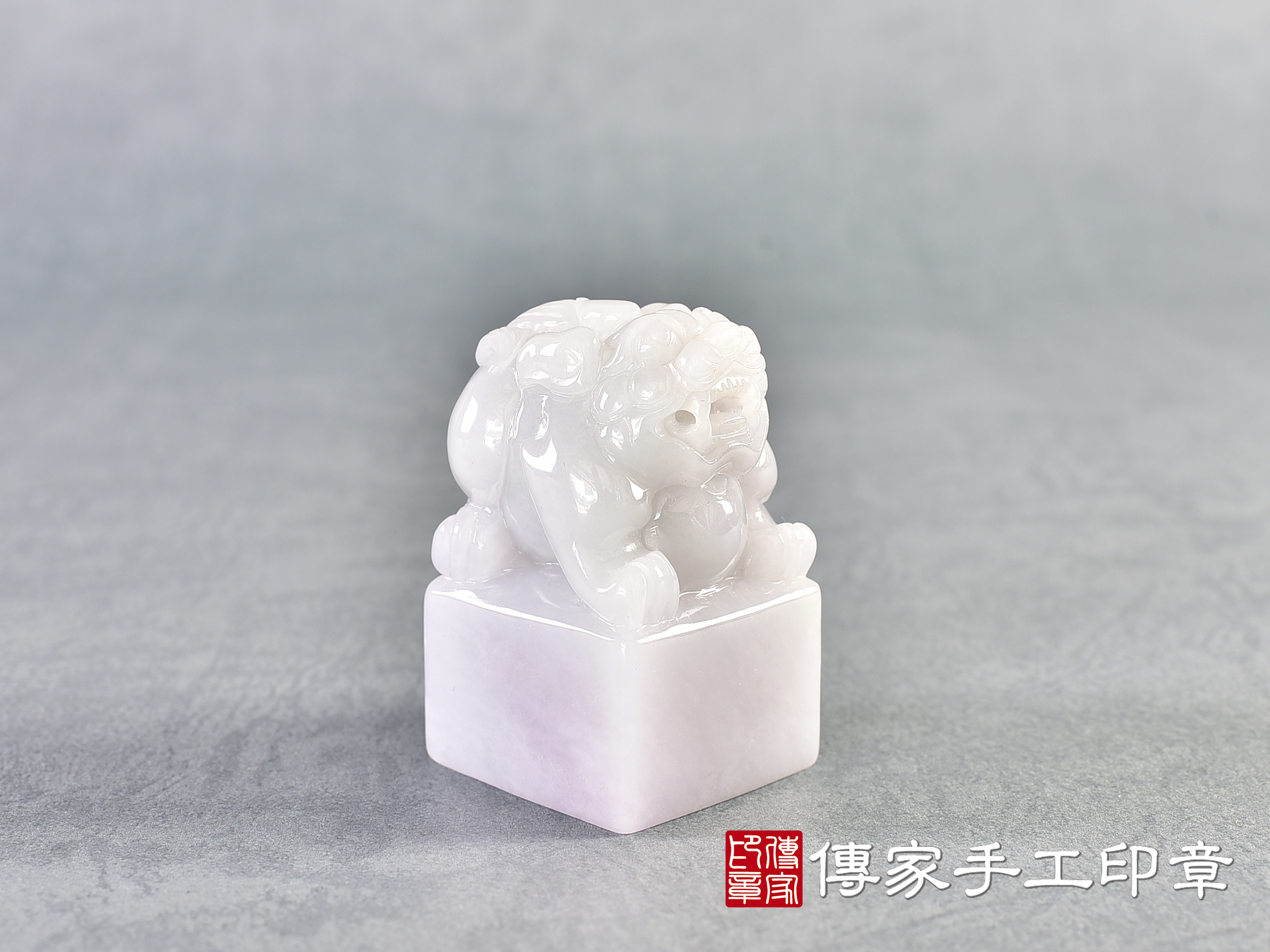 紫羅蘭翡翠精雕貔貅印章 :公司大小印章(3x3x高5公分) 5.jpg