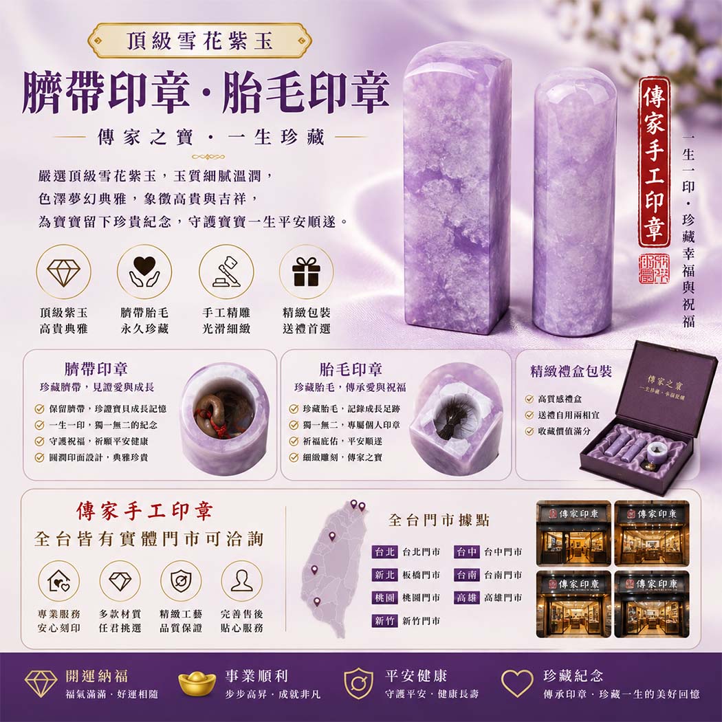 台中臍帶章、台中胎毛章、雪花紫玉臍帶章、雪花紫玉胎毛章、臍帶胎毛雙章、寶寶臍帶章、寶寶胎毛章、胎毛筆、兒童印章、客製化印章、成長紀念、寶寶紀念品、開運印章、台中刻印章、傳家印章 台中臍帶章、台中胎毛章、雪花紫玉臍帶章、雪花紫玉胎毛章、臍帶胎毛雙章、寶寶臍帶章、寶寶胎毛章、胎毛筆、兒童印章、客製化印章、成長紀念、寶寶紀念品、開運印章、台中刻印章、傳家印章