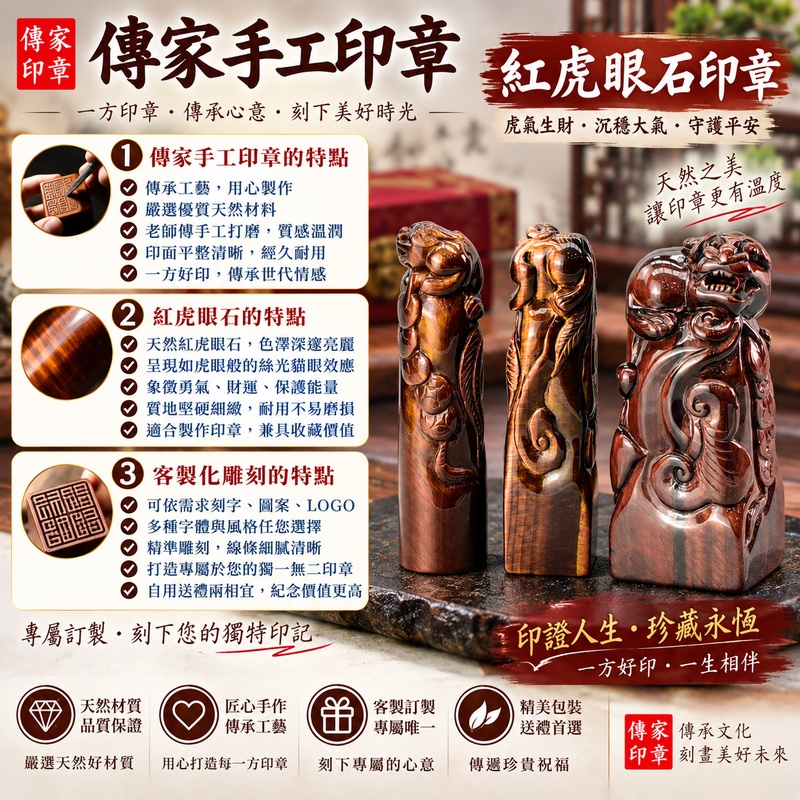【全噴紅虎眼石大小章|天然紅褐虎眼光澤沉穩大器,大小章成套客製專屬姓名,象徵穩健前行、事業順遂與人生圓滿】 【全噴紅虎眼石大小章|天然紅褐虎眼光澤沉穩大器,大小章成套客製專屬姓名,象徵穩健前行、事業順遂與人生圓滿】