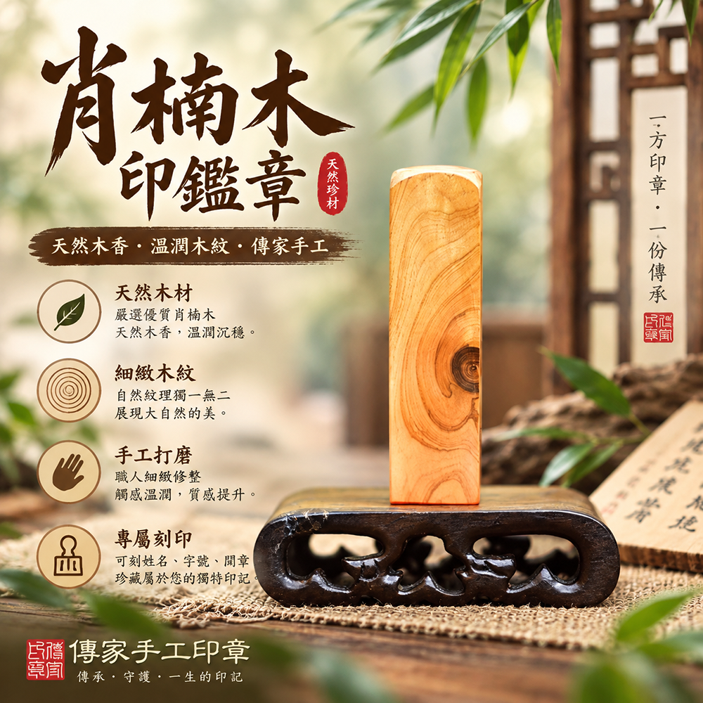 天然木香 細緻木理 肖楠木印鑑章 傳家手工印章 傳家桃園店 115.8.5 天然木香 細緻木理 肖楠木印鑑章 傳家手工印章 傳家桃園店 115.8.5