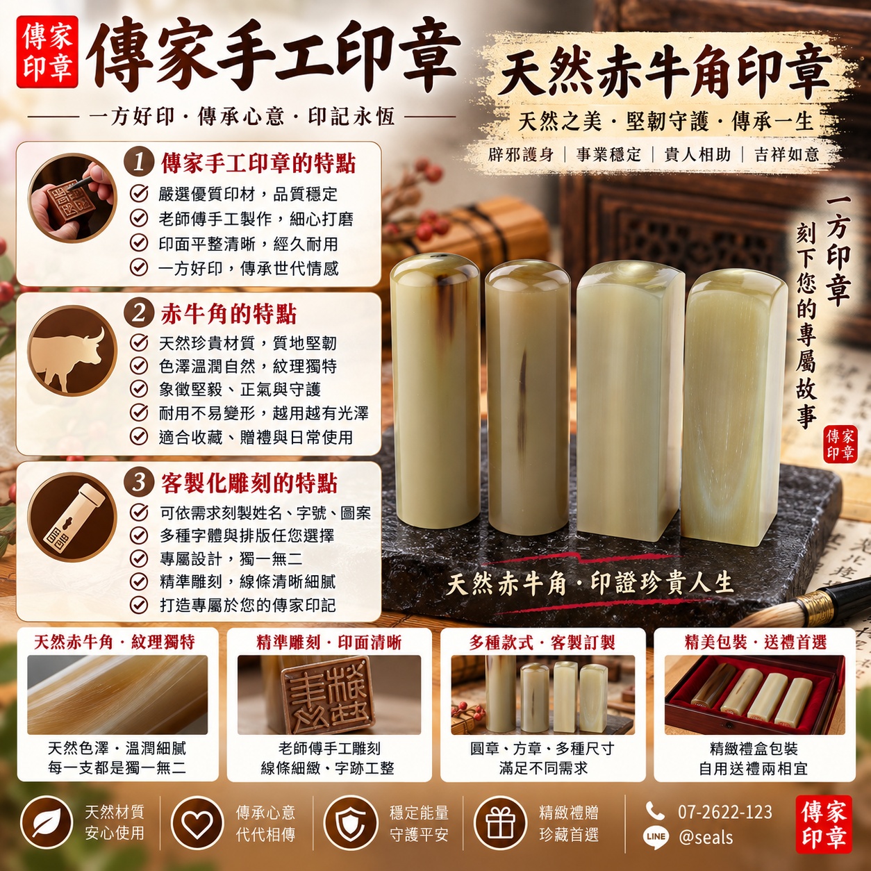 【電腦刻1吋赤牛角公司章+個人方章公司大小章|天然牛角溫潤沉穩、紅褐色澤典雅大器,成套客製企業專屬印鑑,象徵根基穩固、誠信經營與事業順遂】 【電腦刻1吋赤牛角公司章+個人方章公司大小章|天然牛角溫潤沉穩、紅褐色澤典雅大器,成套客製企業專屬印鑑,象徵根基穩固、誠信經營與事業順遂】