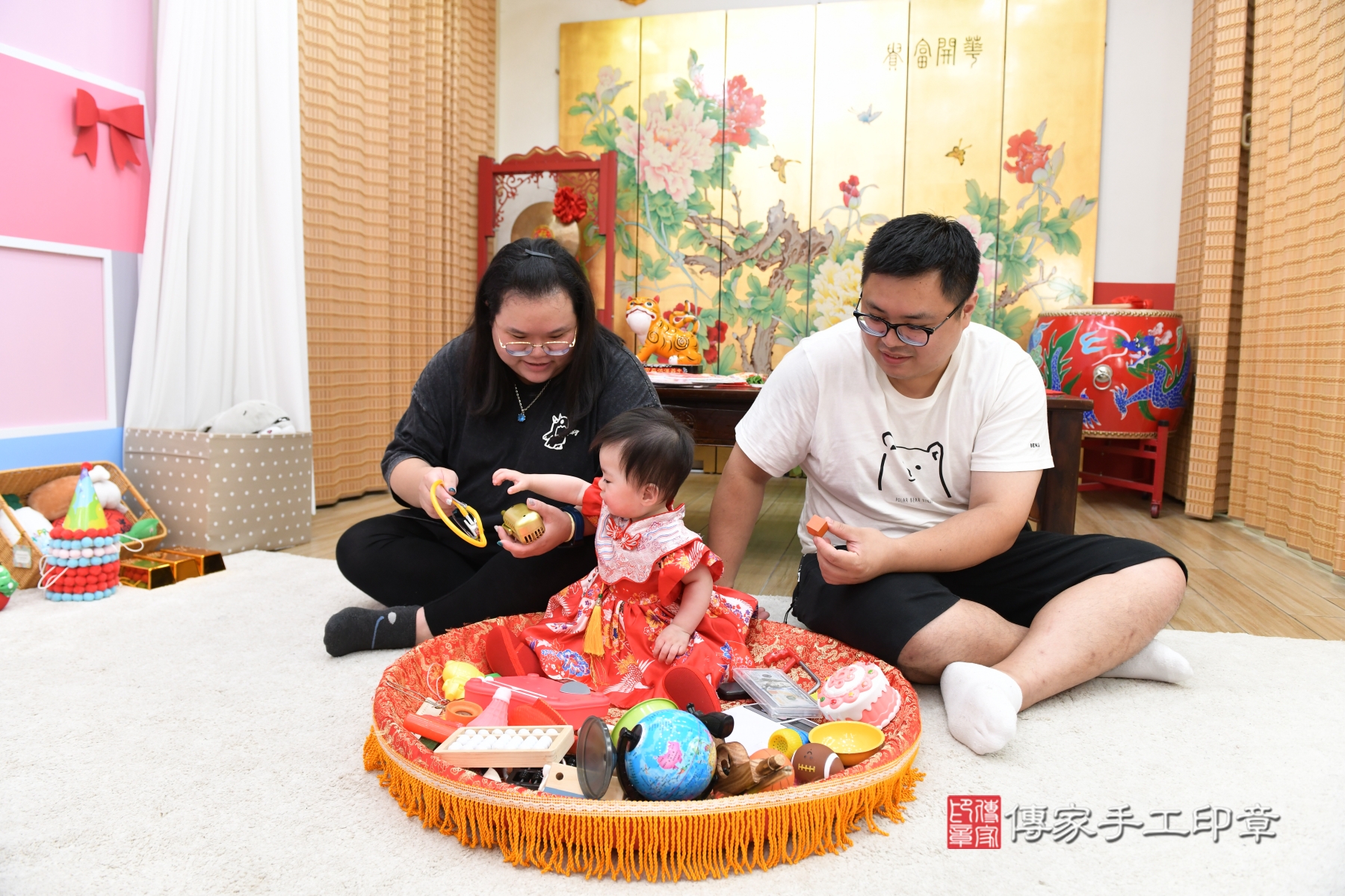 傳家手工印章台北店、剃頭、收涎、抓周