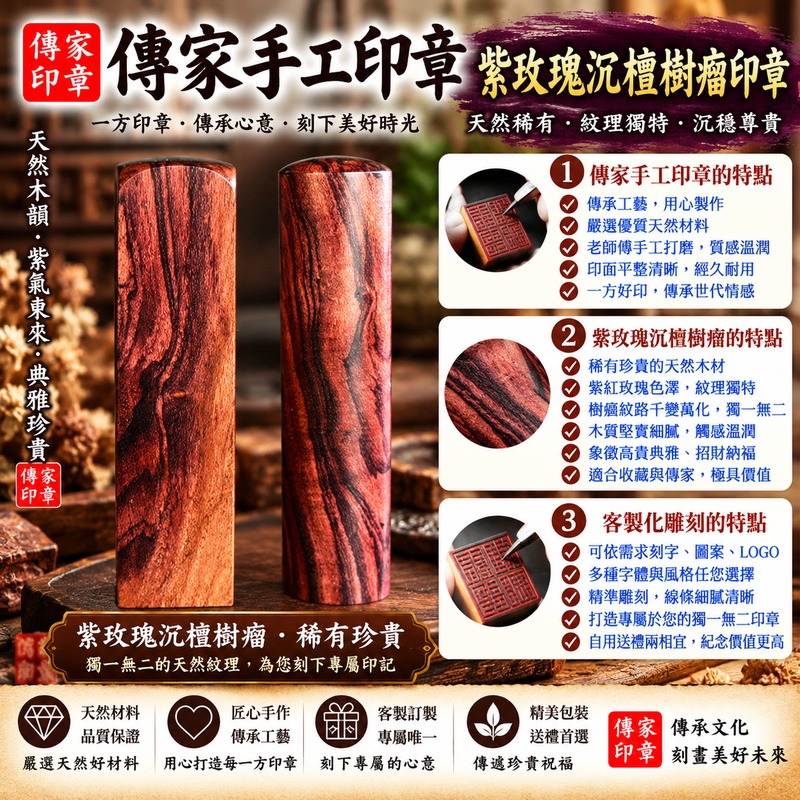 【電刻紫玫瑰樹瘤個人長雙章|天然樹瘤木紋獨特雅緻,電腦精細刻製專屬姓名雙章,象徵成雙圓滿、穩健前行與長久珍藏】 【電刻紫玫瑰樹瘤個人長雙章|天然樹瘤木紋獨特雅緻,電腦精細刻製專屬姓名雙章,象徵成雙圓滿、穩健前行與長久珍藏】