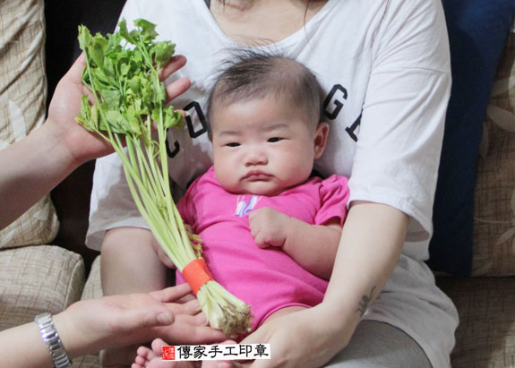 許妹妹(新北板橋區到府嬰兒寶寶滿月剃頭理髮、免費到府嬰兒剃胎毛儀式吉祥話)。到府剃頭剃胎毛主持、專業拍照、DVD光碟、證書。★購買「臍帶章、肚臍章、胎毛筆刷印章」贈送：剃頭、收涎、抓周，三選一。2015.06.14 照片12
