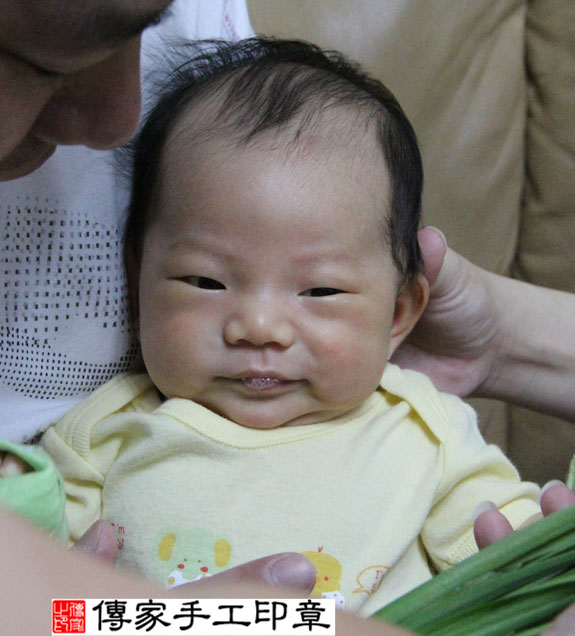 劉寶寶(新北永和區到府嬰兒寶寶滿月剃頭理髮、免費到府嬰兒剃胎毛儀式吉祥話)。到府剃頭剃胎毛主持、專業拍照、DVD光碟、證書。★購買「臍帶章、肚臍章、胎毛筆刷印章」贈送：剃頭、收涎、抓周，三選一。2014.07.21 照片10