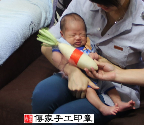 楊寶寶(新北永和區到府嬰兒寶寶滿月剃頭理髮、免費到府嬰兒剃胎毛儀式吉祥話)。到府剃頭剃胎毛主持、專業拍照、DVD光碟、證書。★購買「臍帶章、肚臍章、胎毛筆刷印章」贈送：剃頭、收涎、抓周，三選一。2014.08.24 照片10